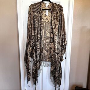Charming Charlie Brown cardigan shawl